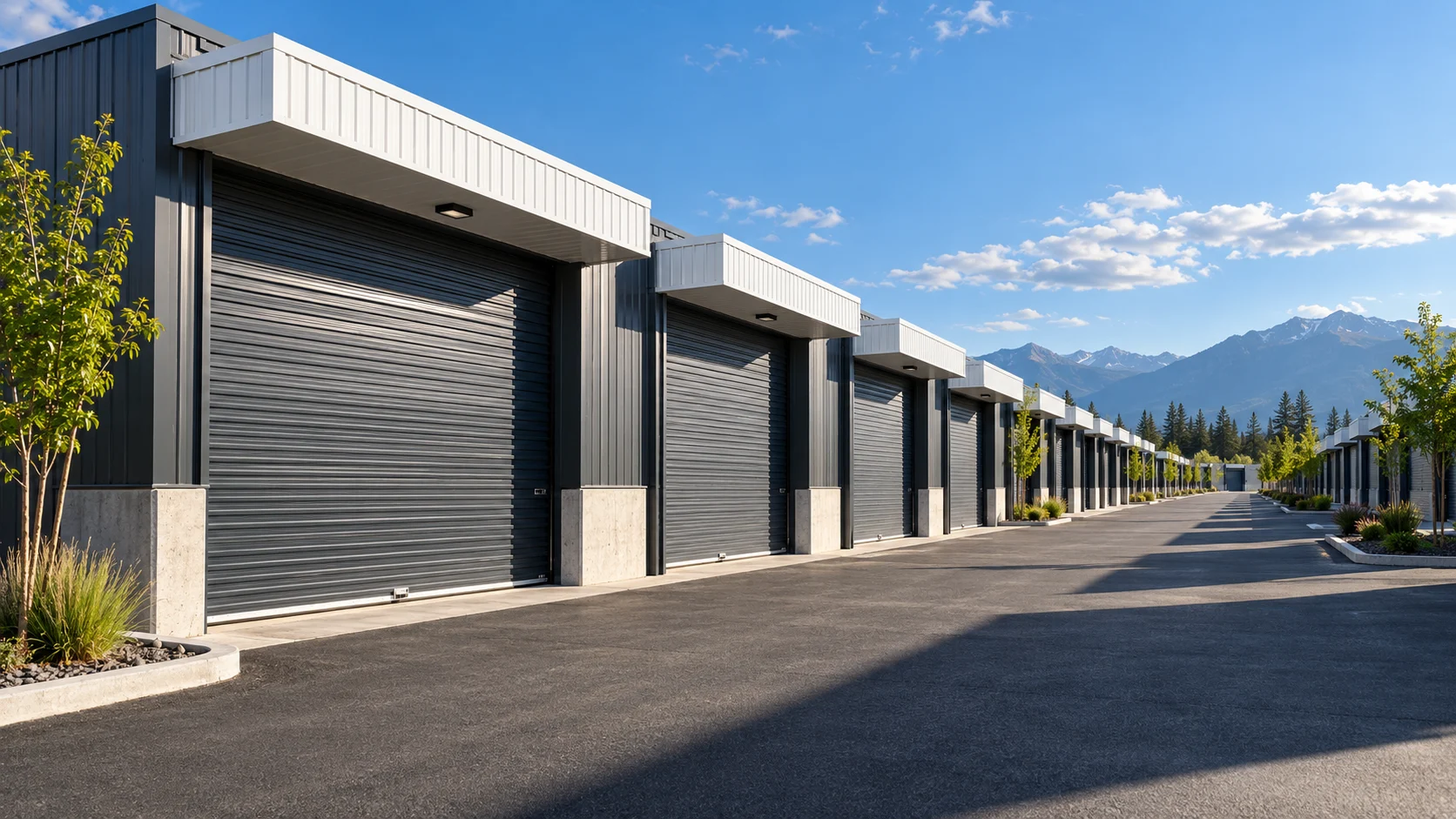 Concept of a drive-up storage facility